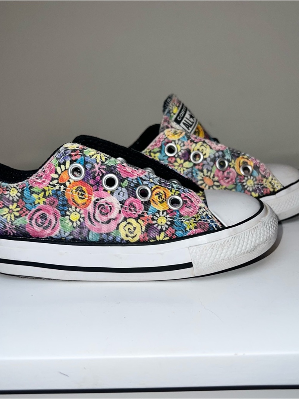 Converse All Stars Girls Toddler Floral Slip-On Canvas Sneakers - Multi Color